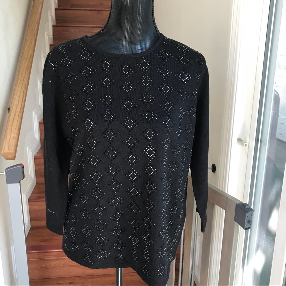 ALFRED DUNNER sweatshirt with front sequins
